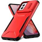 For Motorola Moto G Power 5G 2024 Sliding Camshield Phone Case(Red) - 2