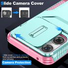 For Motorola Moto G 5G 2025 Sliding Camshield Phone Case(Grey Green + Pink) - 3