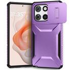 For Motorola Moto G Stylus 5G 2025 Sliding Camshield Phone Case(Purple) - 1