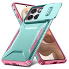 For Motorola Edge 5G 2025 Sliding Camshield Phone Case(Pink + Grey Green) - 2