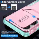 For Motorola Edge 5G 2025 Sliding Camshield Phone Case(Grey Green + Pink) - 3