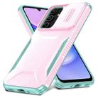 For Samsung Galaxy A16 Sliding Camshield Phone Case(Pink + Grey Green) - 2