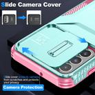For Samsung Galaxy A26 5G Sliding Camshield Phone Case(Grey Green + Pink) - 3