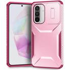 For Samsung Galaxy A36 5G Sliding Camshield Phone Case(Pink + Rose Red) - 1