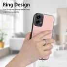 For Motorola Moto G 5G 2024 R20 Crossbody Rope Ring Card Holder Phone Case(Pink) - 2