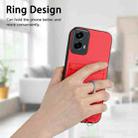 For Motorola Moto G 5G 2024 R20 Crossbody Rope Ring Card Holder Phone Case(Red) - 2