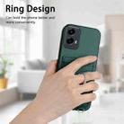 For Motorola Moto G Play 2024 5G R20 Crossbody Rope Ring Card Holder Phone Case(Green) - 2