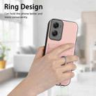 For Motorola Moto G Stylus 5G 2024 R20 Crossbody Rope Ring Card Holder Phone Case(Pink) - 2
