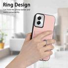 For Motorola Moto G Power 5G 2024 R20 Crossbody Rope Ring Card Holder Phone Case(Pink) - 2