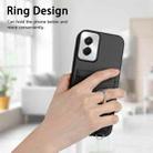 For Motorola Moto G Power 5G 2024 R20 Crossbody Rope Ring Card Holder Phone Case(Black) - 2