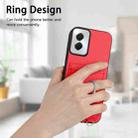 For Motorola Moto G Power 5G 2024 R20 Crossbody Rope Ring Card Holder Phone Case(Red) - 2