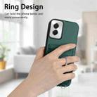 For Motorola Moto G Power 5G 2024 R20 Crossbody Rope Ring Card Holder Phone Case(Green) - 2