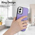 For Motorola Moto G Power 5G 2024 R20 Crossbody Rope Ring Card Holder Phone Case(Purple) - 2