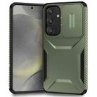 For Samsung Galaxy S24+ 5G Sliding Camshield Phone Case(Alpine Green) - 1