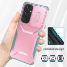 For Samsung Galaxy S24+ 5G Sliding Camshield Phone Case(Pink + Grey Green) - 3