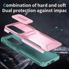 For Samsung Galaxy S23 FE 5G Sliding Camshield Phone Case(Pink + Grey Green) - 3