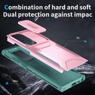 For Samsung Galaxy S23 Ultra 5G Sliding Camshield Phone Case(Pink + Grey Green) - 3