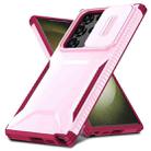 For Samsung Galaxy S23 Ultra 5G Sliding Camshield Phone Case(Pink + Rose Red) - 2