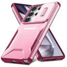 For Samsung Galaxy S25 Ultra 5G Sliding Camshield Phone Case(Pink + Rose Red) - 2