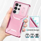For Samsung Galaxy S25 Ultra 5G Sliding Camshield Phone Case(Pink + Rose Red) - 3