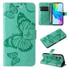 For vivo Y03 3D Butterfly Embossed Pattern Flip Leather Phone Case(Green) - 1