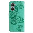 For vivo Y03 3D Butterfly Embossed Pattern Flip Leather Phone Case(Green) - 3