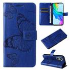 For vivo Y03 3D Butterfly Embossed Pattern Flip Leather Phone Case(Blue) - 1