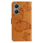 For vivo Y03 3D Butterfly Embossed Pattern Flip Leather Phone Case(Yellow) - 3