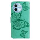 For vivo Y38 / Y200i / T3x Global 3D Butterfly Embossed Pattern Flip Leather Phone Case(Green) - 3