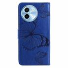 For vivo Y38 / Y200i / T3x Global 3D Butterfly Embossed Pattern Flip Leather Phone Case(Blue) - 3