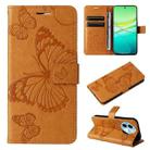 For vivo Y38 / Y200i / T3x Global 3D Butterfly Embossed Pattern Flip Leather Phone Case(Yellow) - 1