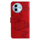 For vivo Y38 / Y200i / T3x Global 3D Butterfly Embossed Pattern Flip Leather Phone Case(Red) - 3