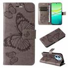 For vivo Y38 / Y200i / T3x Global 3D Butterfly Embossed Pattern Flip Leather Phone Case(Grey) - 1