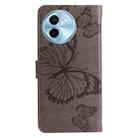 For vivo Y38 / Y200i / T3x Global 3D Butterfly Embossed Pattern Flip Leather Phone Case(Grey) - 3