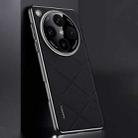 For OPPO Find X8 Pro Plain Leather PC Phone Case(Black) - 1