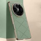 For OPPO Find X8 Pro Plain Leather PC Phone Case(Green) - 1
