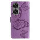 For Huawei nova 12 SE / nova 11 SE 3D Butterfly Embossed Pattern Flip Leather Phone Case(Purple) - 3