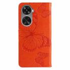 For Huawei nova 12 SE / nova 11 SE 3D Butterfly Embossed Pattern Flip Leather Phone Case(Orange) - 3