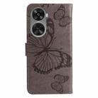 For Huawei nova 12 SE / nova 11 SE 3D Butterfly Embossed Pattern Flip Leather Phone Case(Grey) - 3