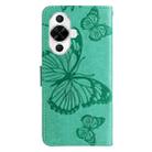 For Huawei nova 12s 3D Butterfly Embossed Pattern Flip Leather Phone Case(Green) - 3