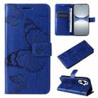 For Huawei nova 12s 3D Butterfly Embossed Pattern Flip Leather Phone Case(Blue) - 1