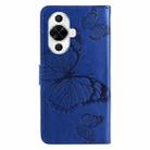 For Huawei nova 12s 3D Butterfly Embossed Pattern Flip Leather Phone Case(Blue) - 3