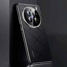 For vivo X200 Pro Plain Leather PC Phone Case(Black) - 1