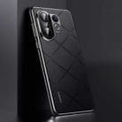 For vivo S30 Pro mini Plain Leather PC Phone Case(Black) - 1