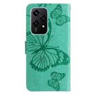 For Honor 200 Lite Global 3D Butterfly Embossed Pattern Flip Leather Phone Case(Green) - 3