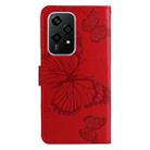 For Honor 200 Lite Global 3D Butterfly Embossed Pattern Flip Leather Phone Case(Red) - 3