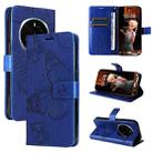 For Honor Magic7 Pro 3D Butterfly Embossed Pattern Flip Leather Phone Case(Blue) - 1