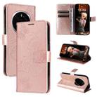 For Honor Magic7 Pro 3D Butterfly Embossed Pattern Flip Leather Phone Case(Rose Gold) - 1