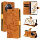 For Honor X9C 5G Global 3D Butterfly Embossed Pattern Flip Leather Phone Case(Yellow) - 1