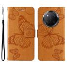 For Honor X9C 5G Global 3D Butterfly Embossed Pattern Flip Leather Phone Case(Yellow) - 2